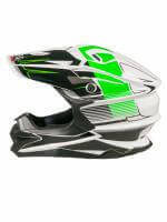 AIM Шлем кроссовый JK803 White/Green в Москве