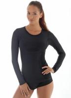 Brubeck Футболка женская дл.рукав Comfort Wool Черный в Москве