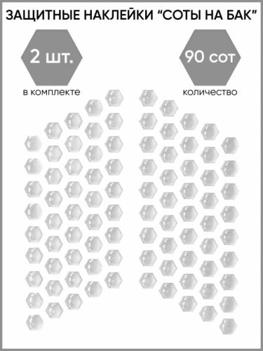 Motolike Наклейки на бак Соты Прозрачные в Москве