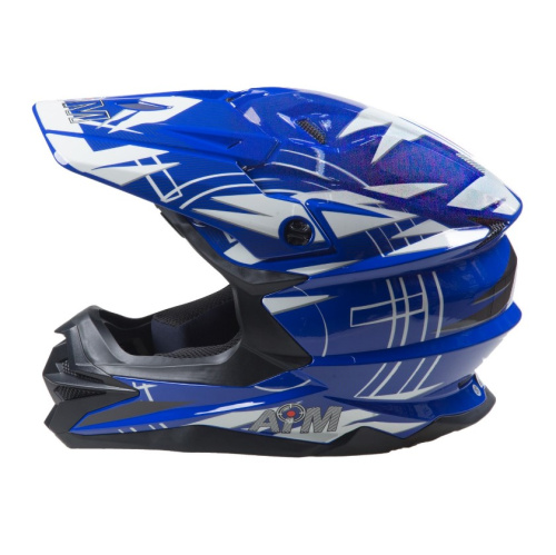 AiM Шлем кроссовый JK803S Blue/White в Москве